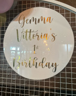 Acrylic 60cm Disc with Personalised Lettering Photo - 2