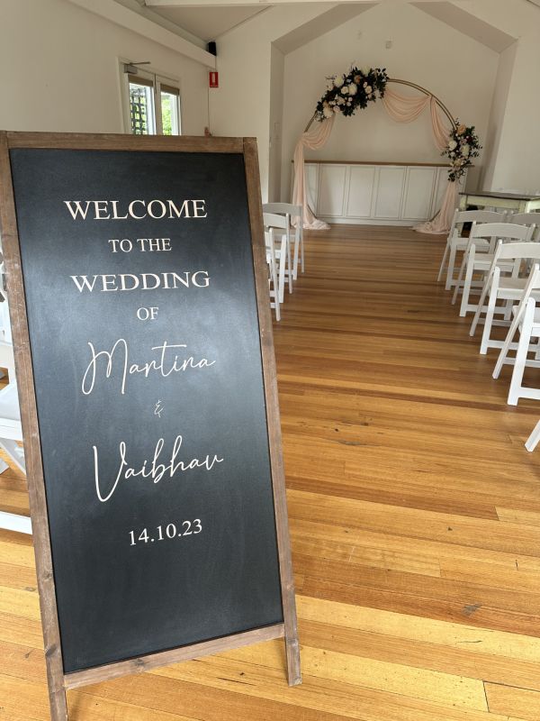Chalkboard A-Frame Welcome Sign - Personalised Signage Photo
