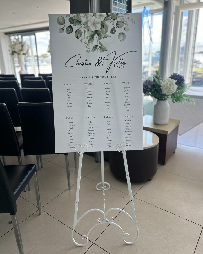 Custom Corflute Seating Chart Photo - 2