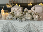 White Gypsophila and Rose Bridal Table Centrepiece Set Photo - 2