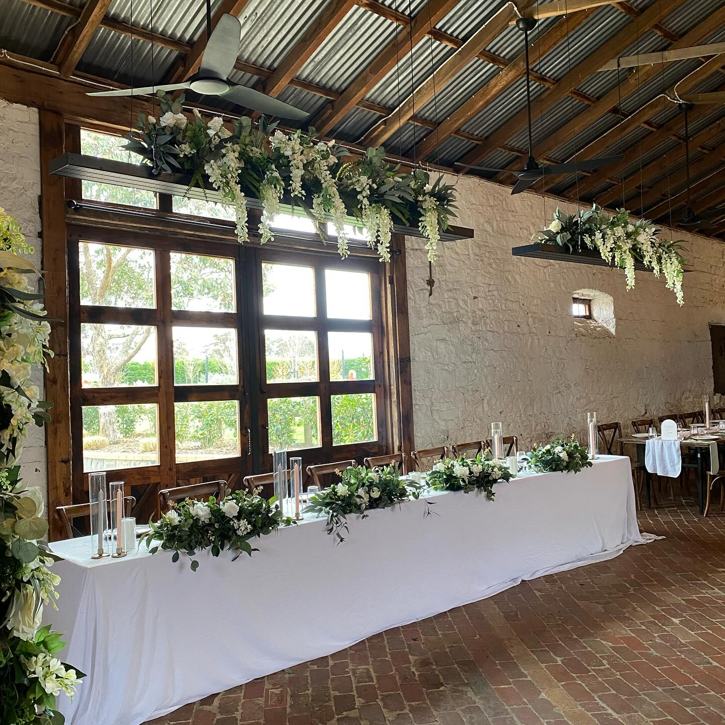 Wedding Bridal Table, Floral Centrepieces, Candles