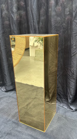 Gold Square Mirror Plinth Photo - 3