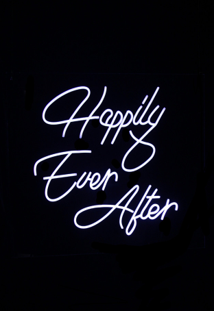 Happily Ever After Neon Sign Photo