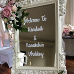 White Framed Mirror Signage with Personalised Lettering Photo - 1