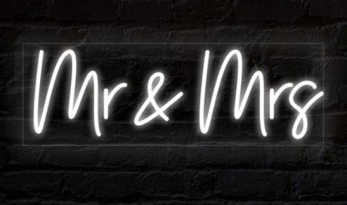 Mr and Mrs Neon Sign Photo - 1