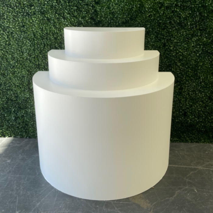 White 3 Tier Plinth Photo - 1