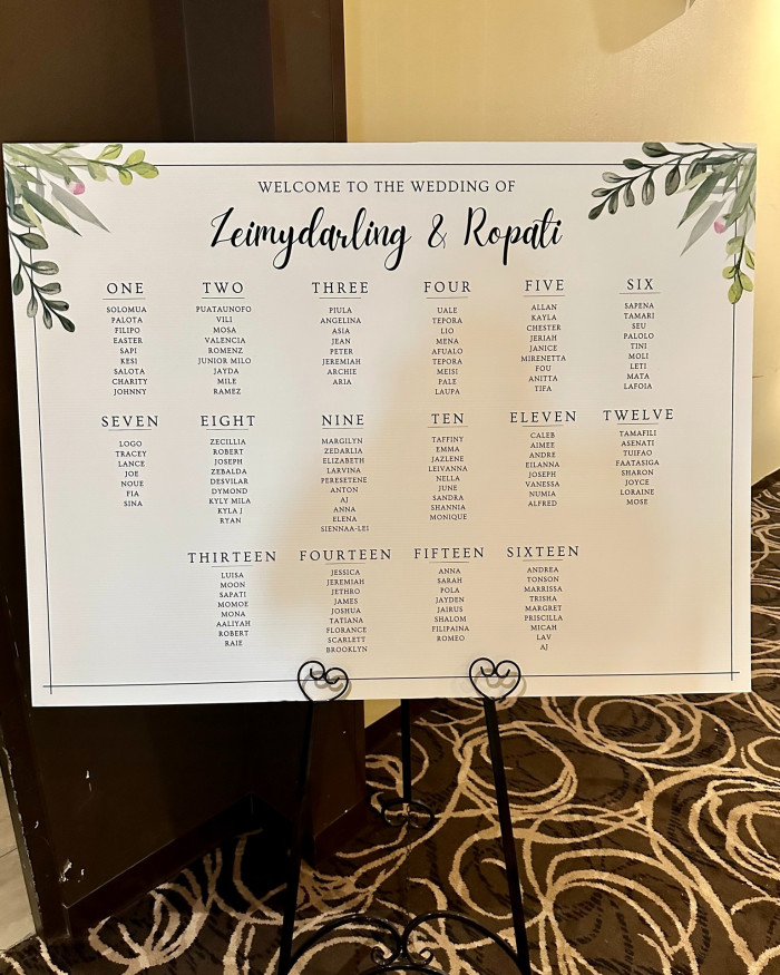 Custom Corflute Seating Chart Photo - 3