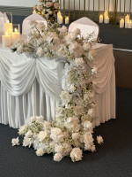 White Gypsophila and Rose Bridal Table Centrepiece Set Photo - 3