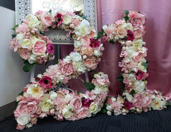 Silk Floral Numbers Photo