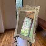 Vintage White Mirror with Personalised Lettering Photo - 2