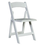 White Americana Resin Folding Chair Photo - 1