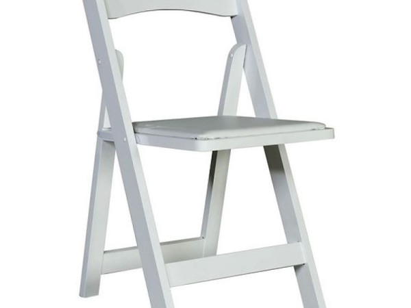 White Americana Resin Folding Chair Photo