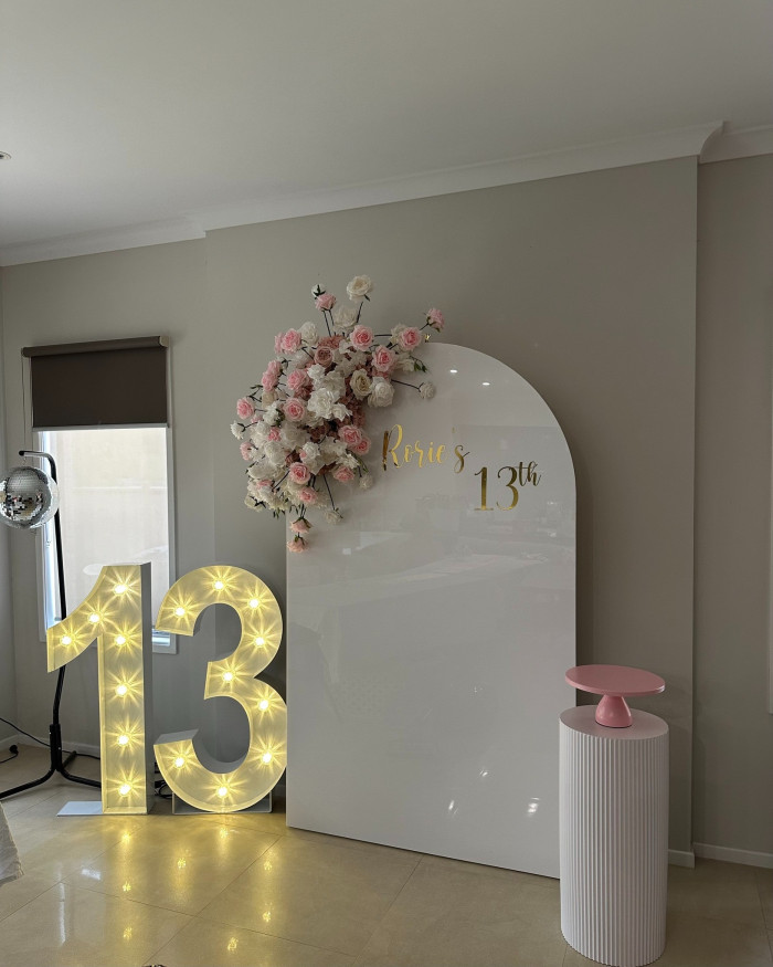 Acrylic Arch Backdrop - White Photo - 7