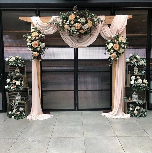Wedding Ceremony Arbour, Silk Florals, Swag